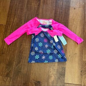 NWT toddler girl doll & me matching nightgowns for girl & 18” doll 2T